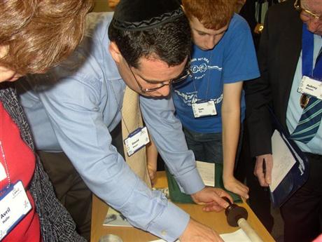 Limmud Rabbi David Meyer with the new Shoah Scroll